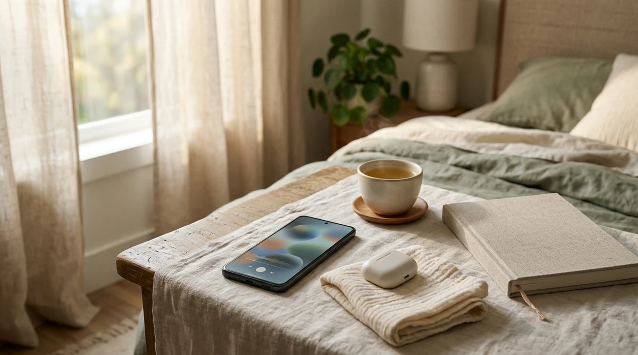 android pregnancy meditation bedside