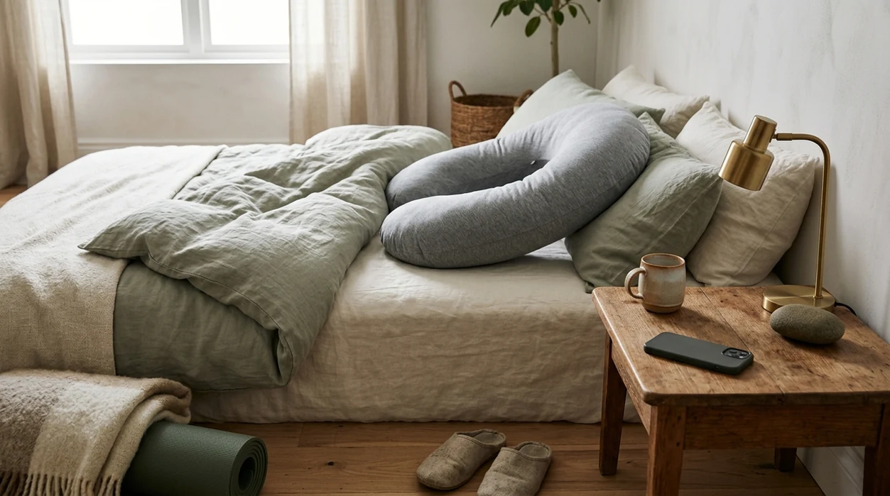 calmer pregnancy routine bedroom