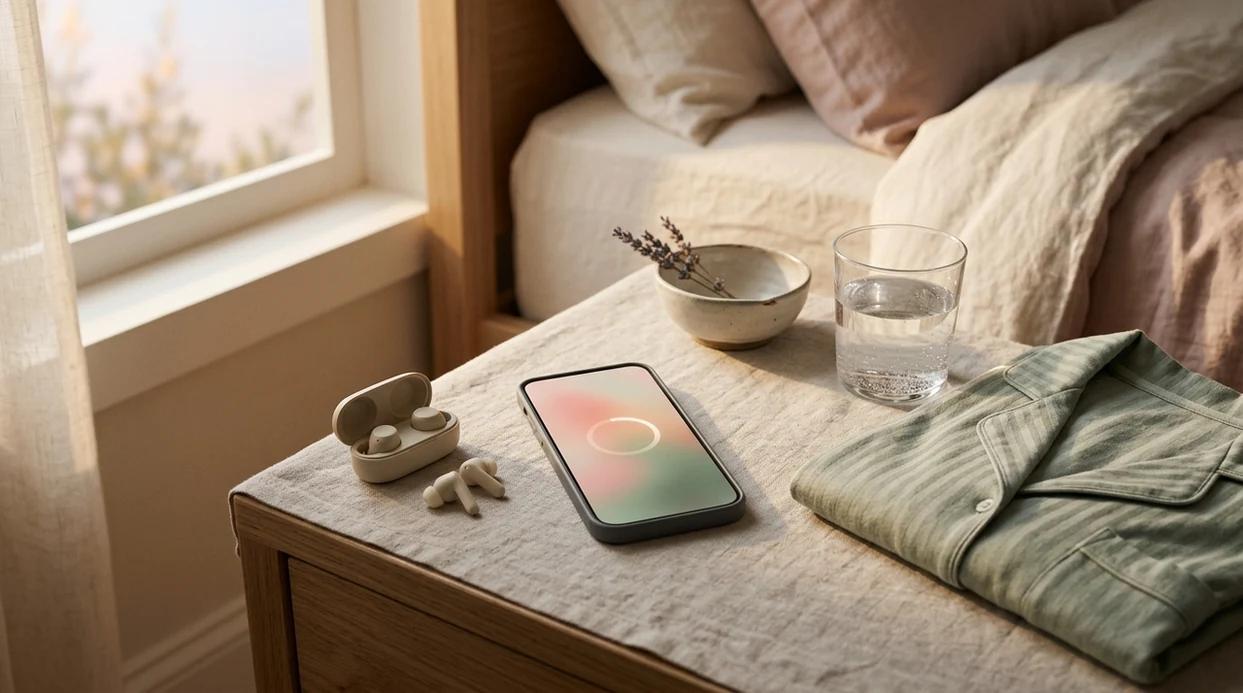 iphone prenatal meditation bedside