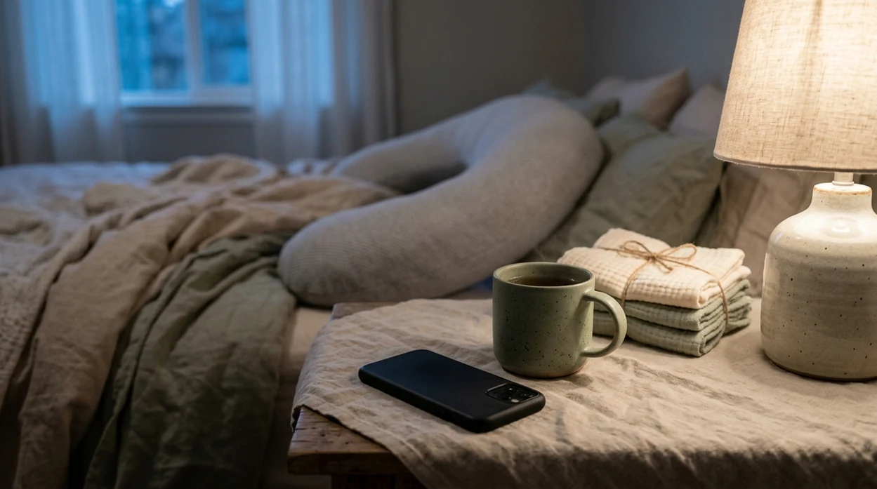 pregnancy meditation app calm bedroom